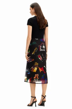M. Christian Lacroix combination midi dress