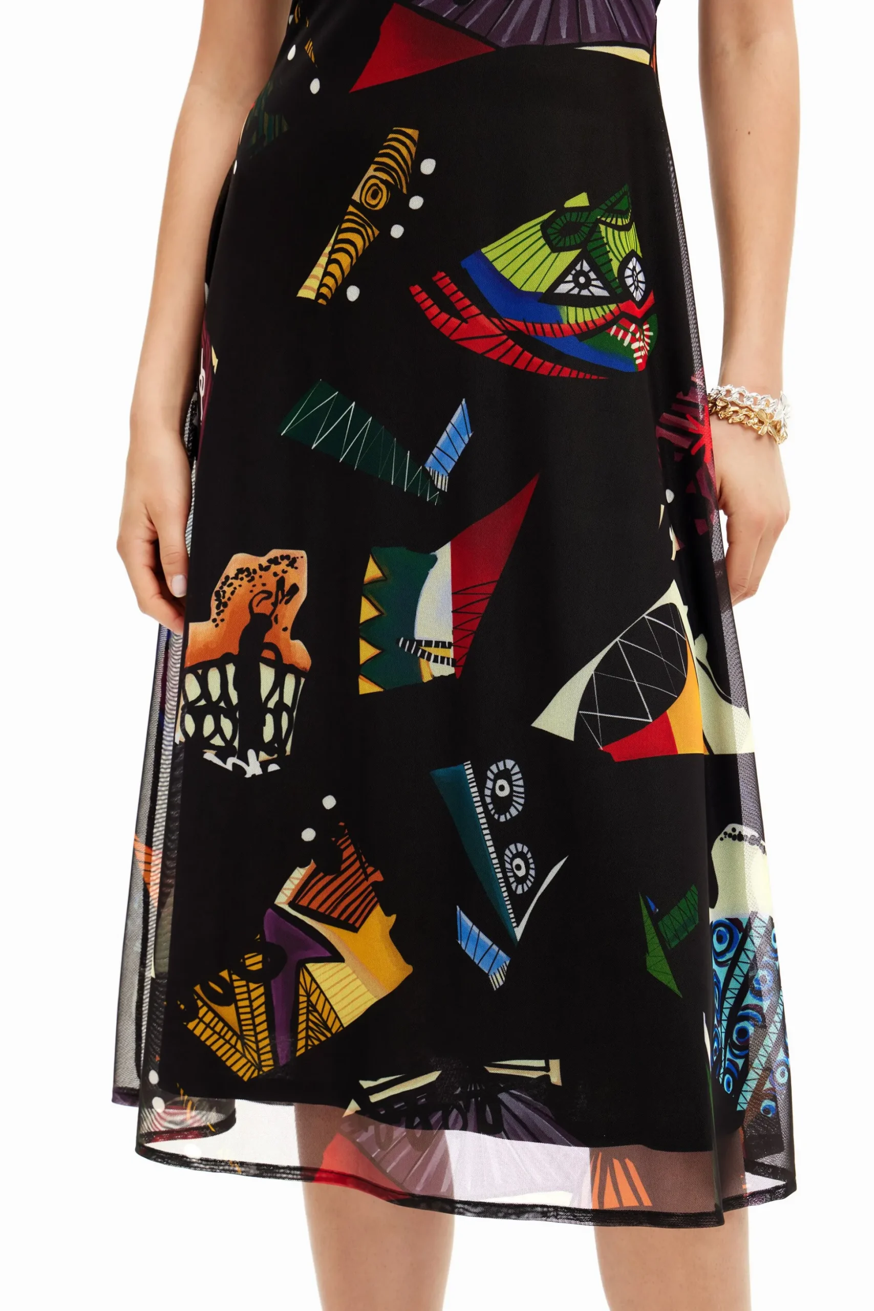 M. Christian Lacroix combination midi dress