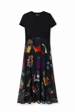 M. Christian Lacroix combination midi dress