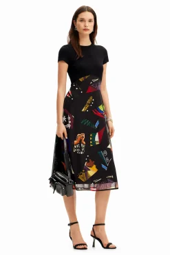 M. Christian Lacroix combination midi dress