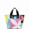 M geometric tote bag