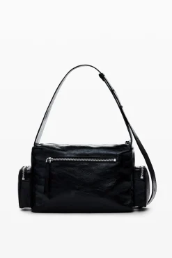 M leather pockets bag