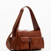 M leather pockets bag