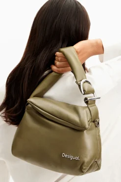 M padded leather bag