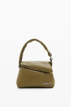 M padded leather bag