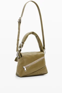 M padded leather bag