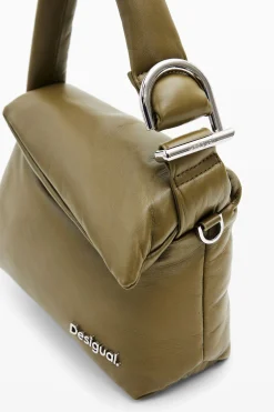 M padded leather bag