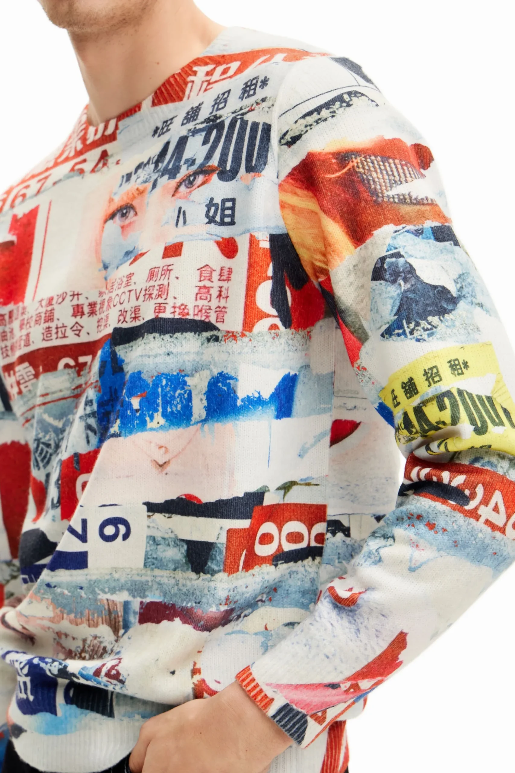 Magazine print sweatshirt
