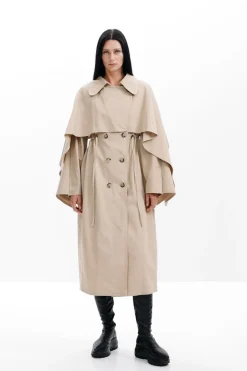 Maitrepierre batwing sleeve trench coat