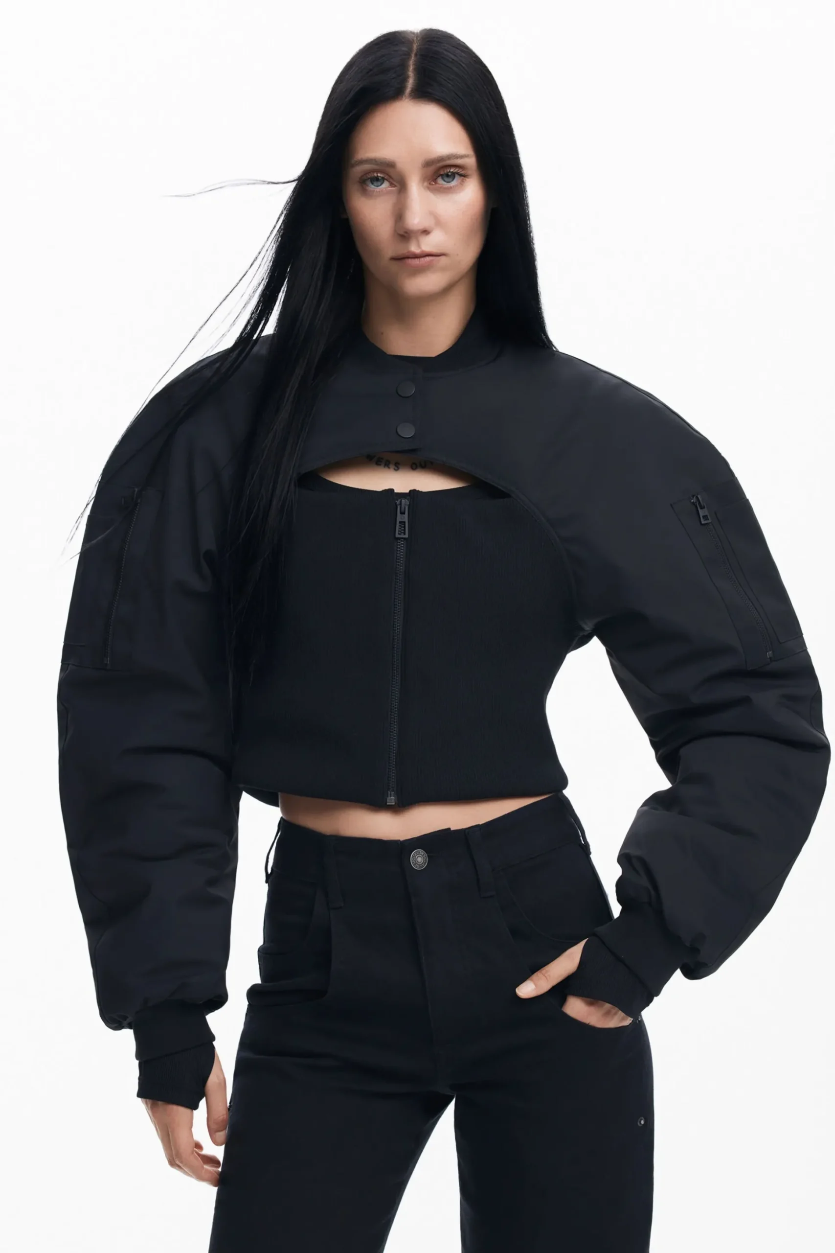 Maitrepierre corset-style bomber jacket