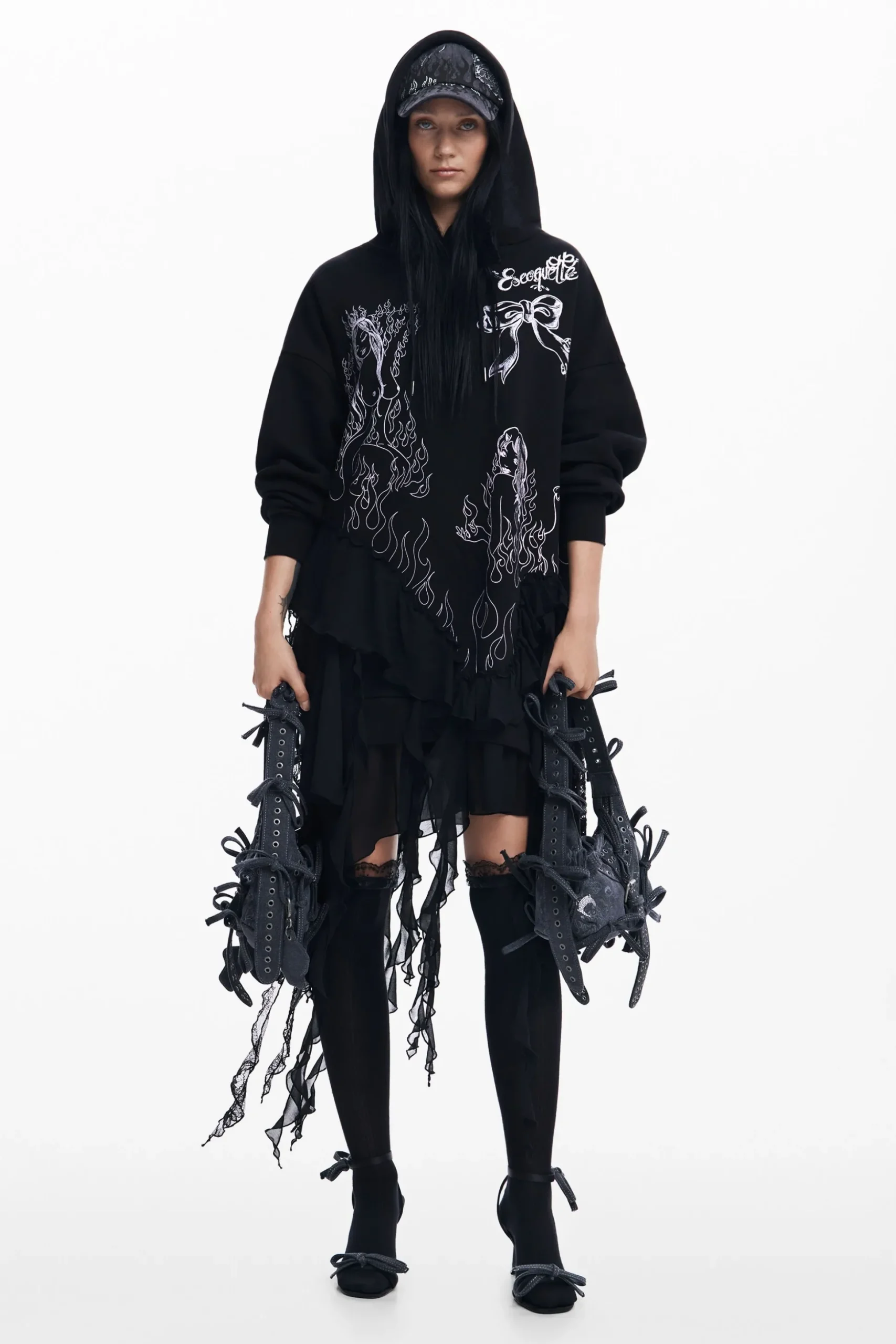 María Escoté hooded dress