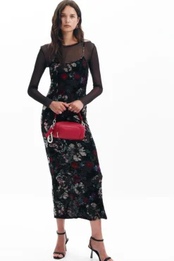 Mesh combo dress