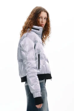 Metallic padded coat