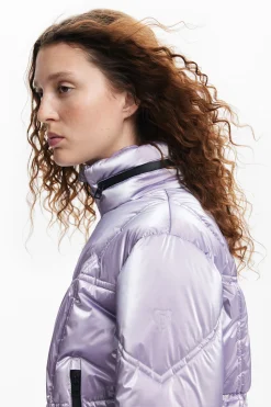 Metallic padded coat