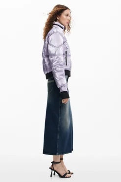 Metallic padded coat