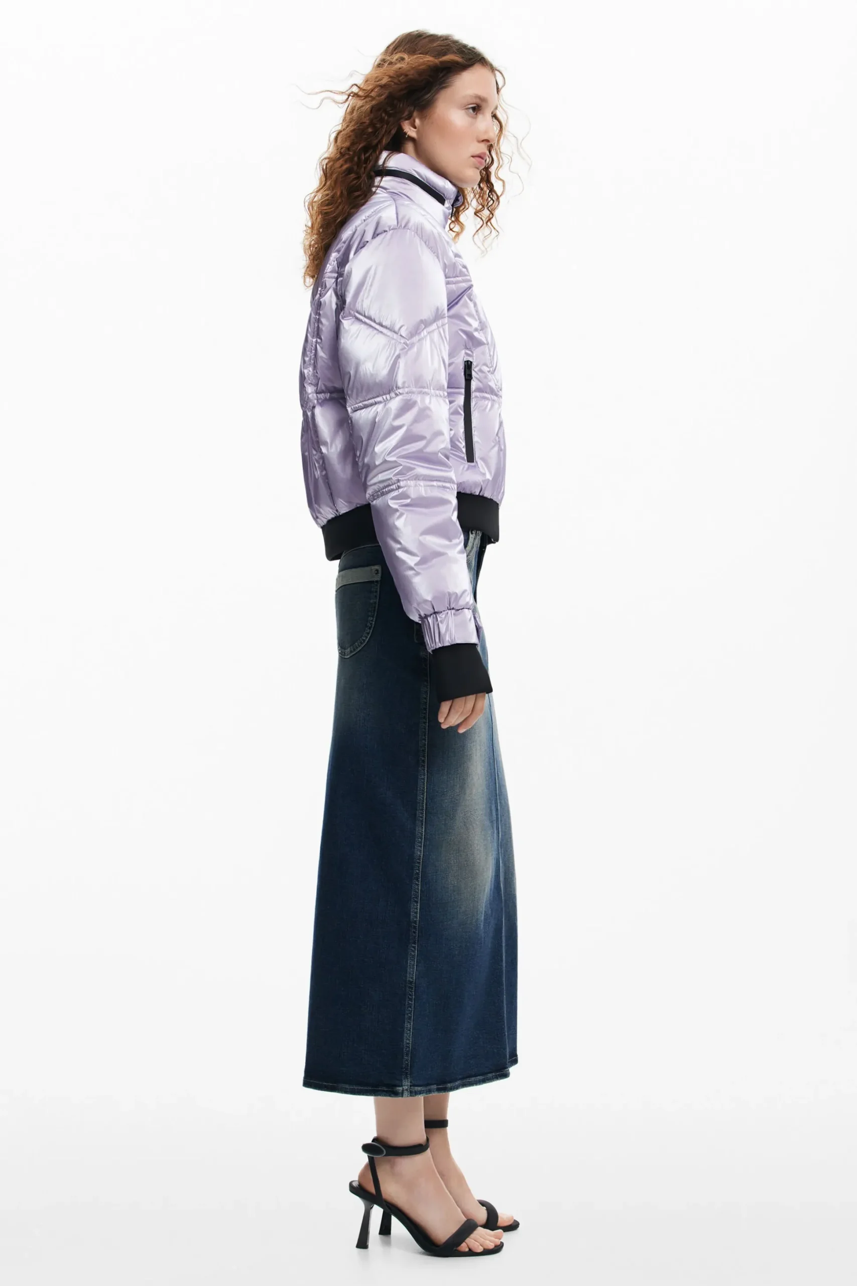 Metallic padded coat