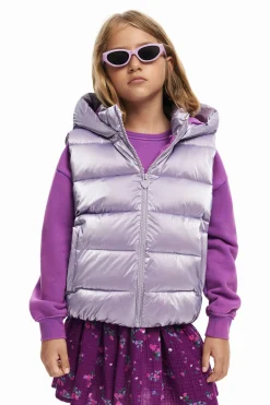 Metallic padded vest
