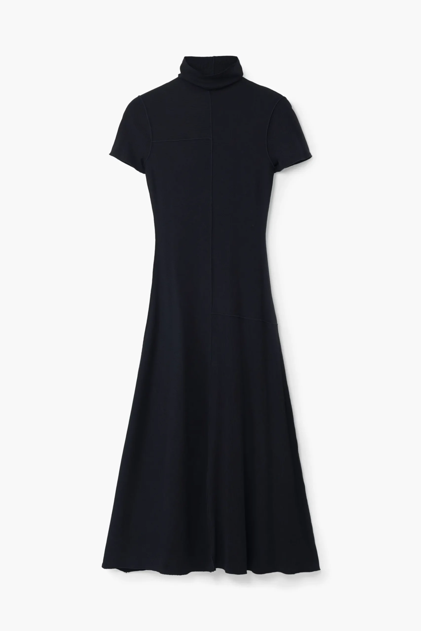 Midi dress with high neck