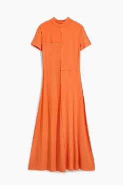 Midi dress with high neck