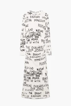 Midi dress with phrase