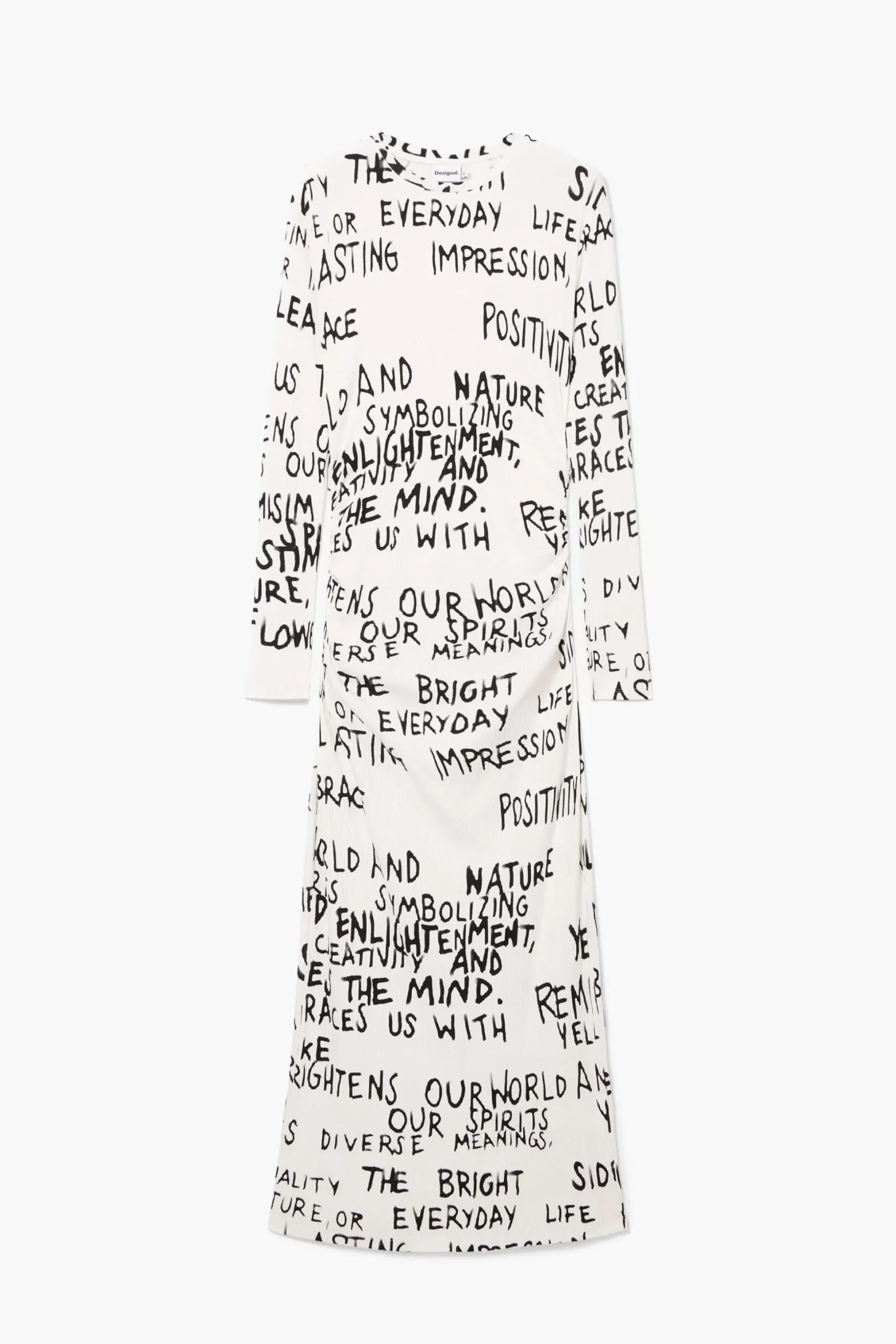 Midi dress with phrase