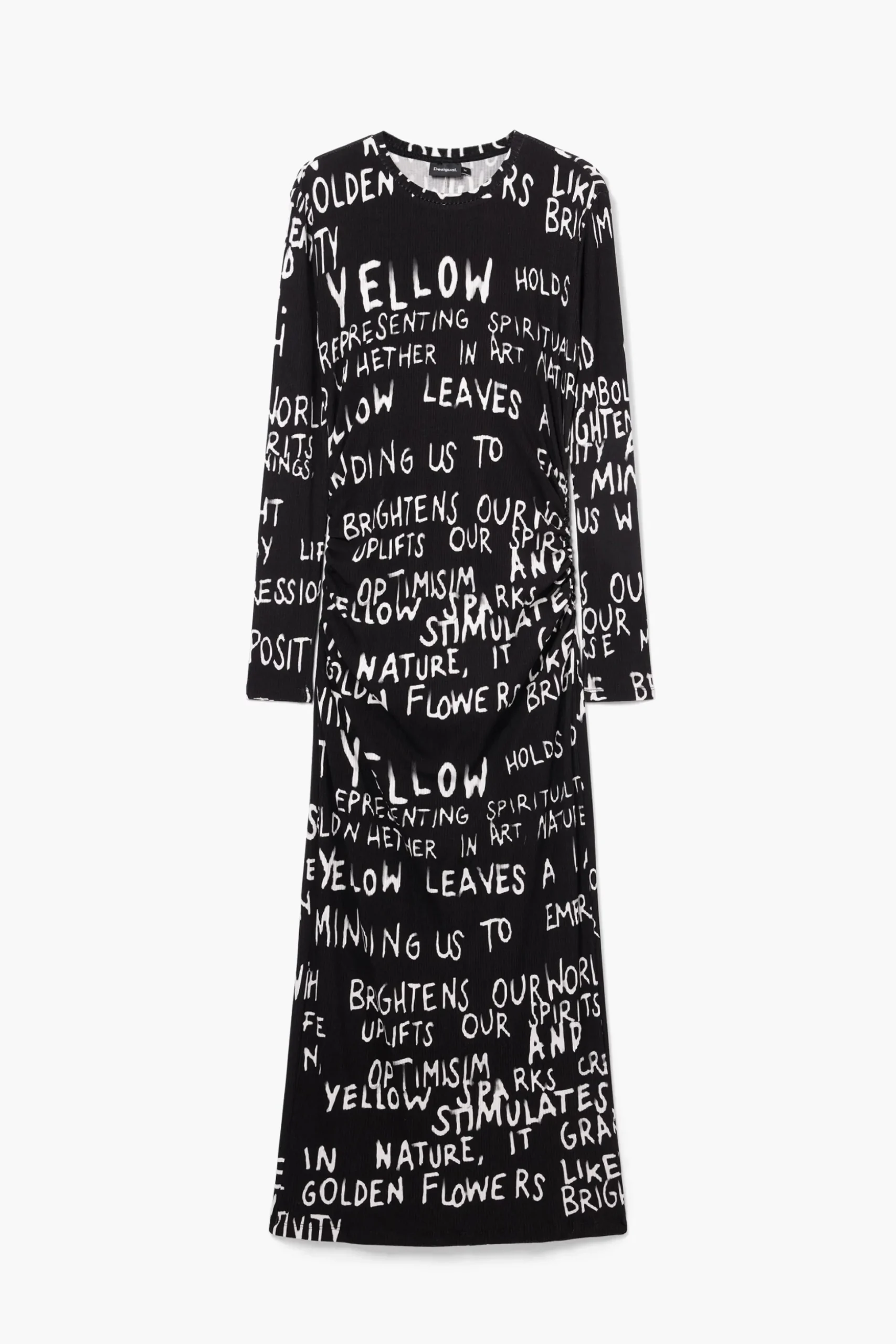 Midi dress with phrases