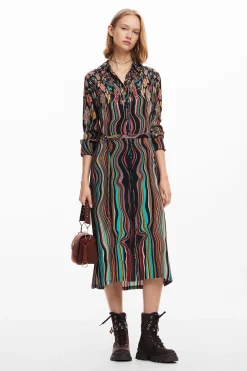 Midi shirt dress
