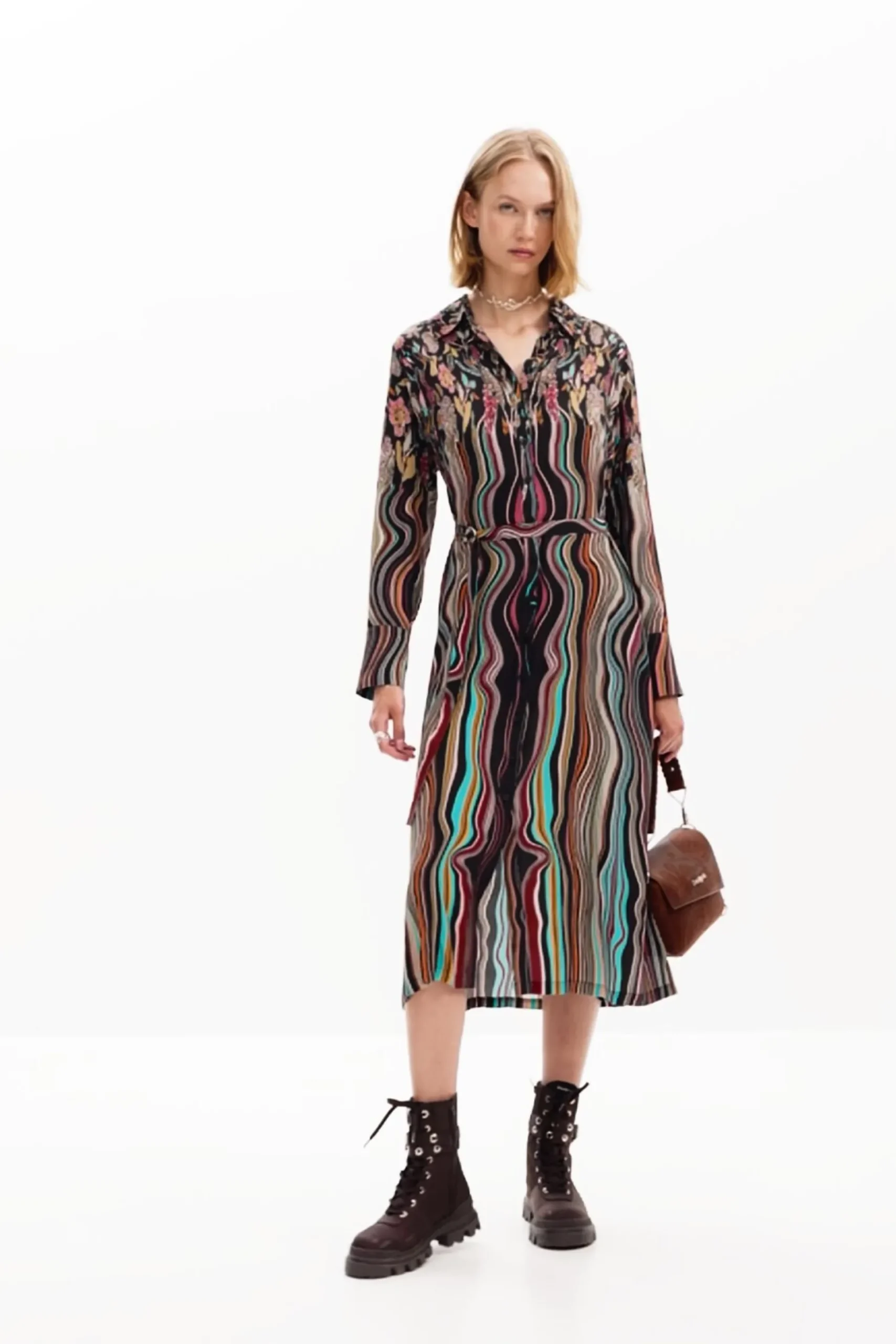 Midi shirt dress