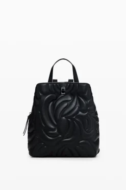 Mini backpack with geometric flowers