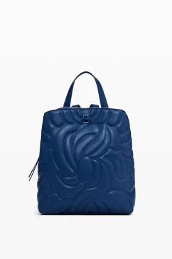 Mini backpack with geometric flowers