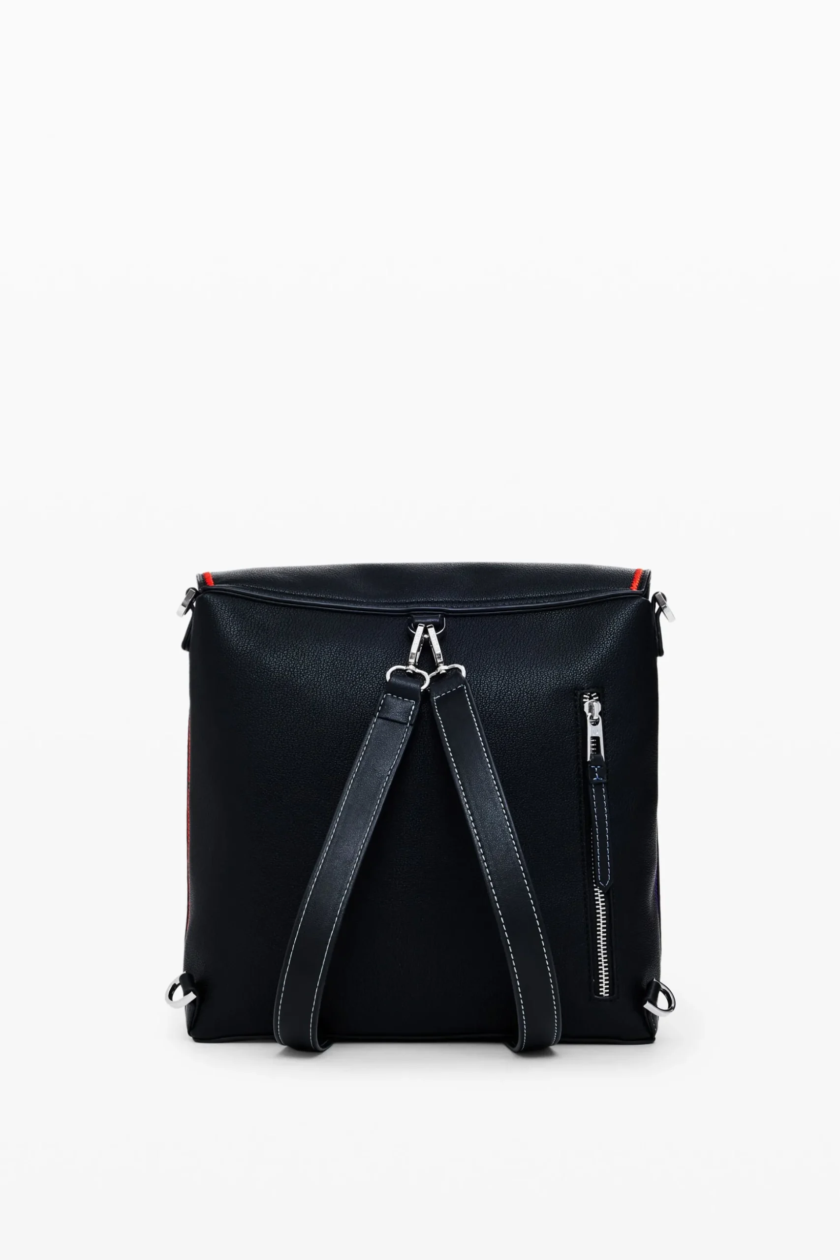 Mini backpack with stripes
