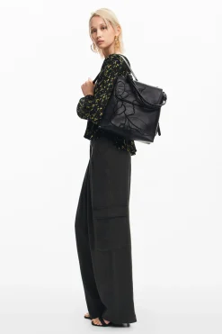 Mini botanical multi-position backpack