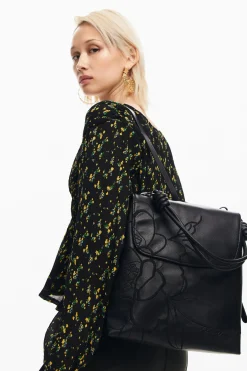 Mini botanical multi-position backpack