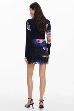 Mini dress lilies M. Christian Lacroix