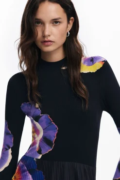 Mini dress lilies M. Christian Lacroix