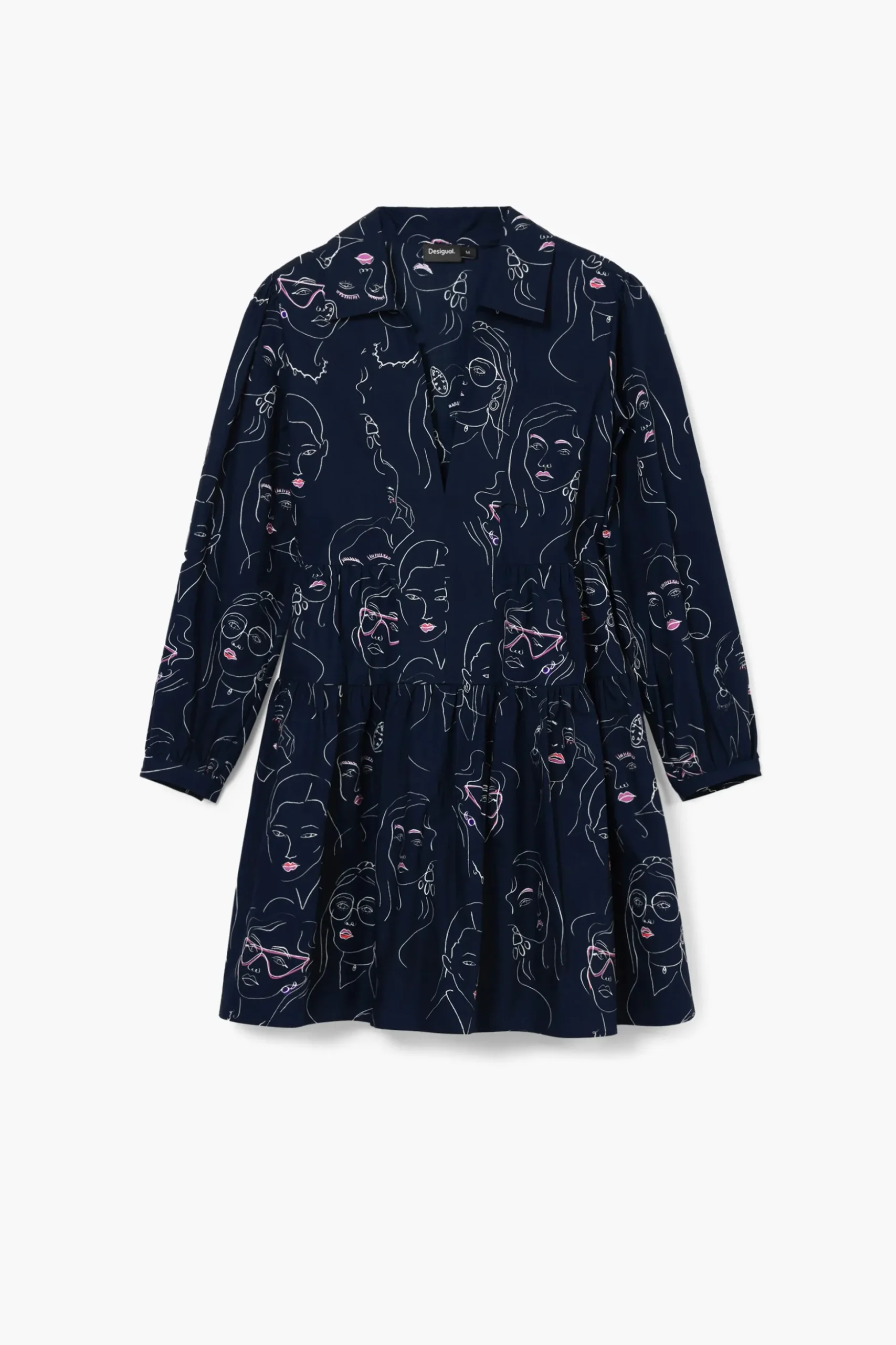 Mini dress with faces
