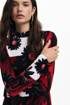 Mini dress with M. Christian Lacroix print