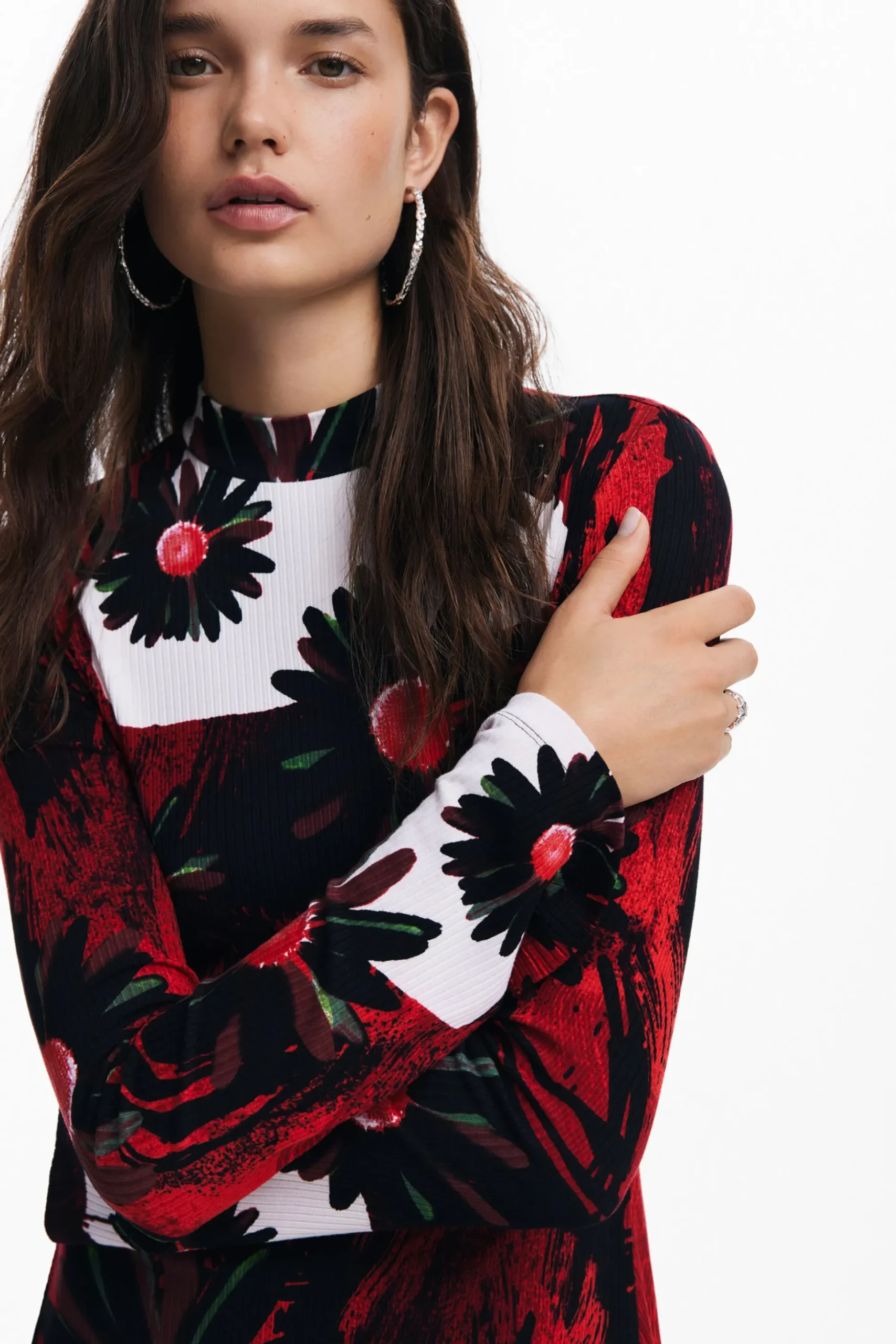 Mini dress with M. Christian Lacroix print