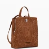 Mini embossed backpack