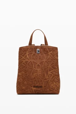 Mini embossed backpack