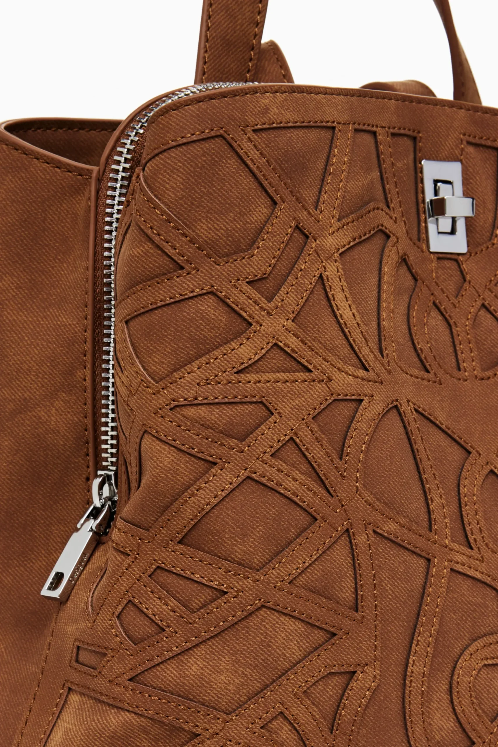 Mini embossed backpack