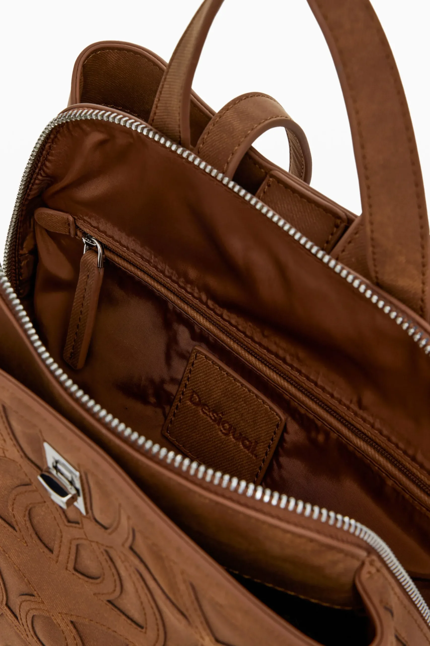 Mini embossed backpack
