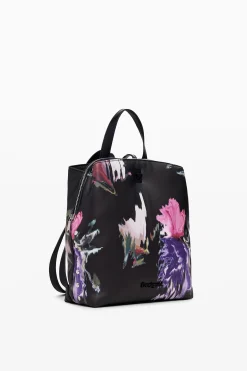Mini faux leather backpack