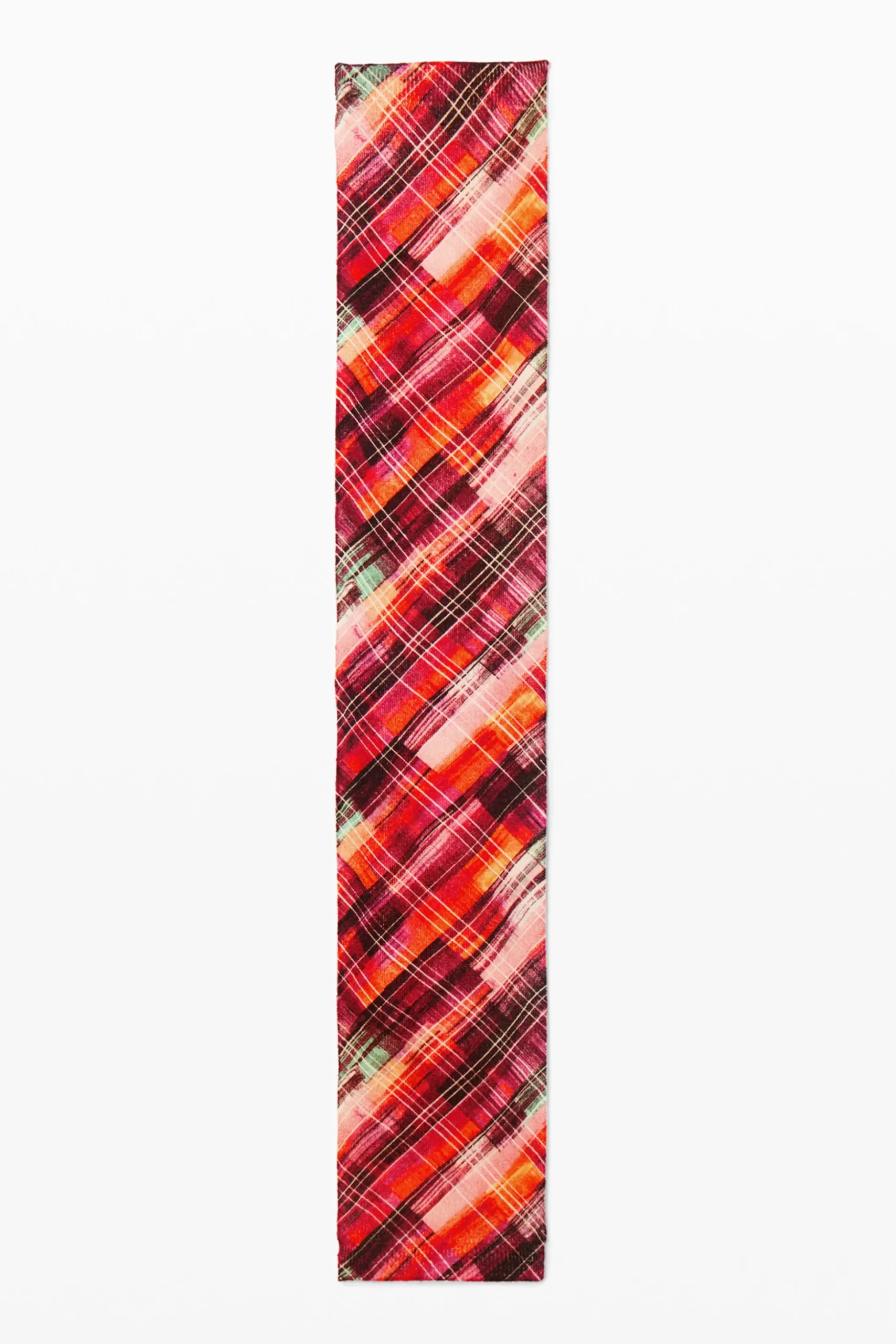 Multicolor fringe scarf