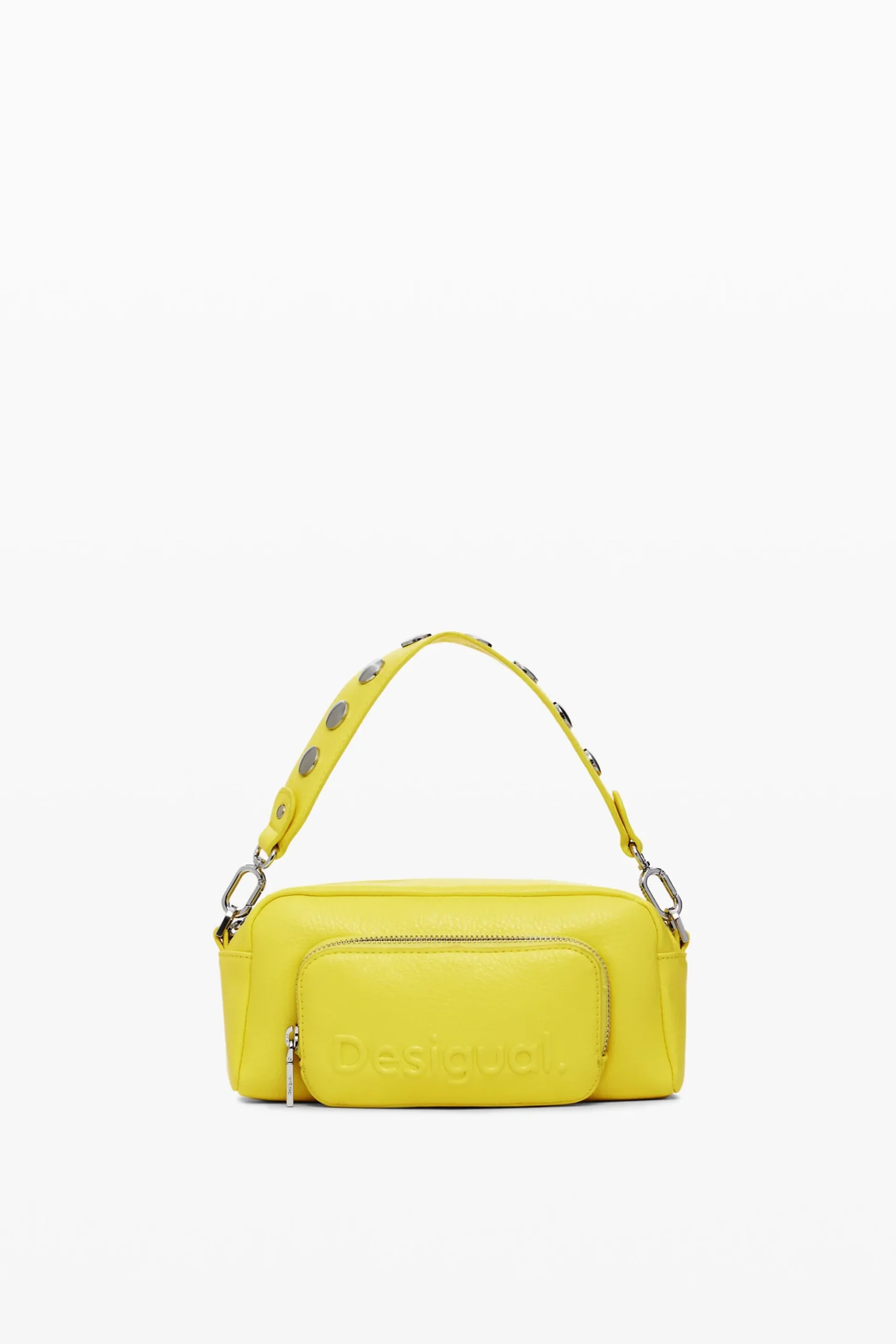 Multi-handle faux leather crossbody bag