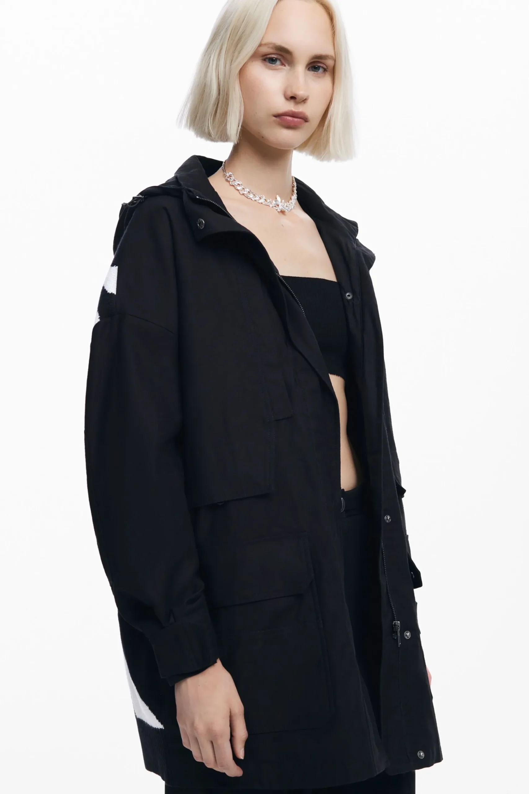 Multi-pocket lined parka