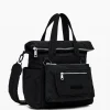 Multi-pocket nylon handbag