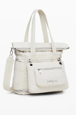 Multi-position nylon backpack