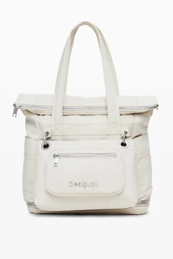 Multi-position nylon backpack