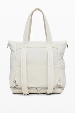 Multi-position nylon backpack
